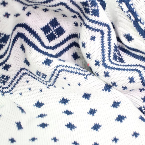 Tipsy Elves "Reindeer Conga" Christmas Fair Isle Knit Short Sleeve Mini Dress - Picture 6 of 10